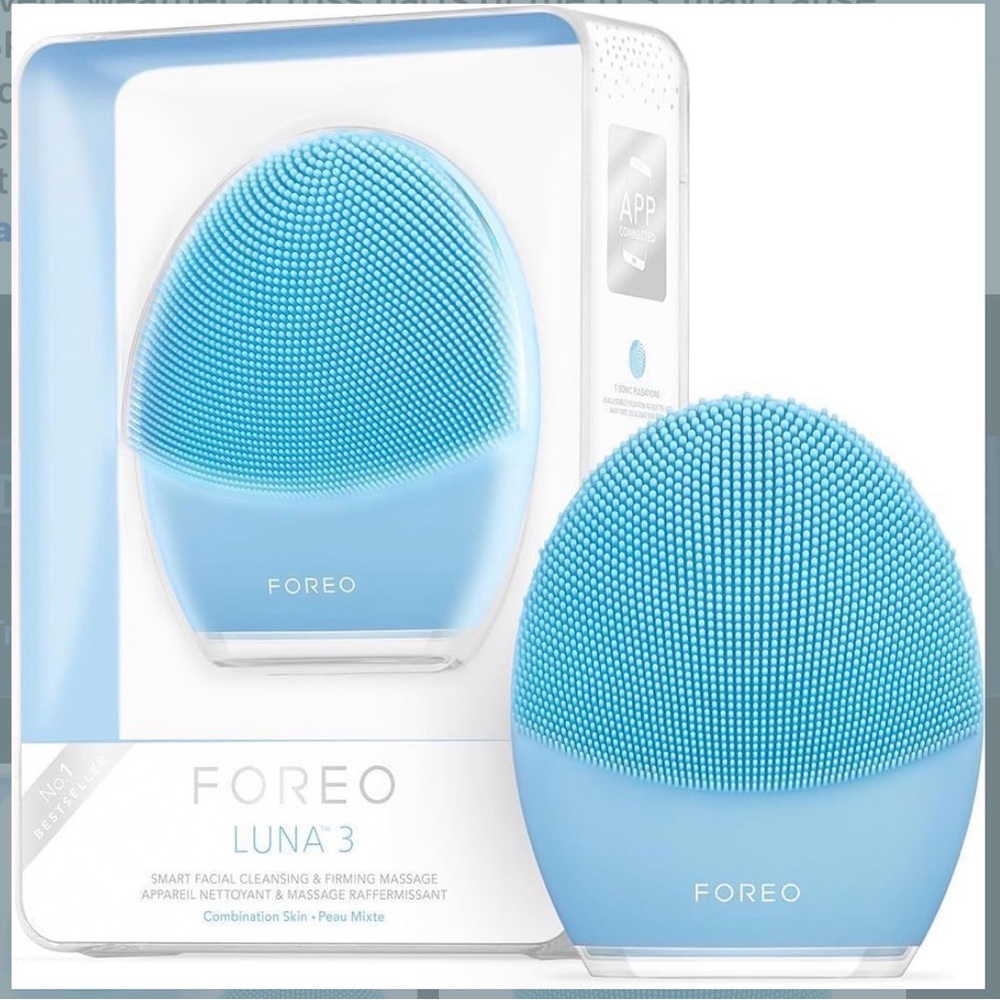 FOREO LUNA 3 Facial Cleansing Brush Combination skin Anti Aging Face Massager